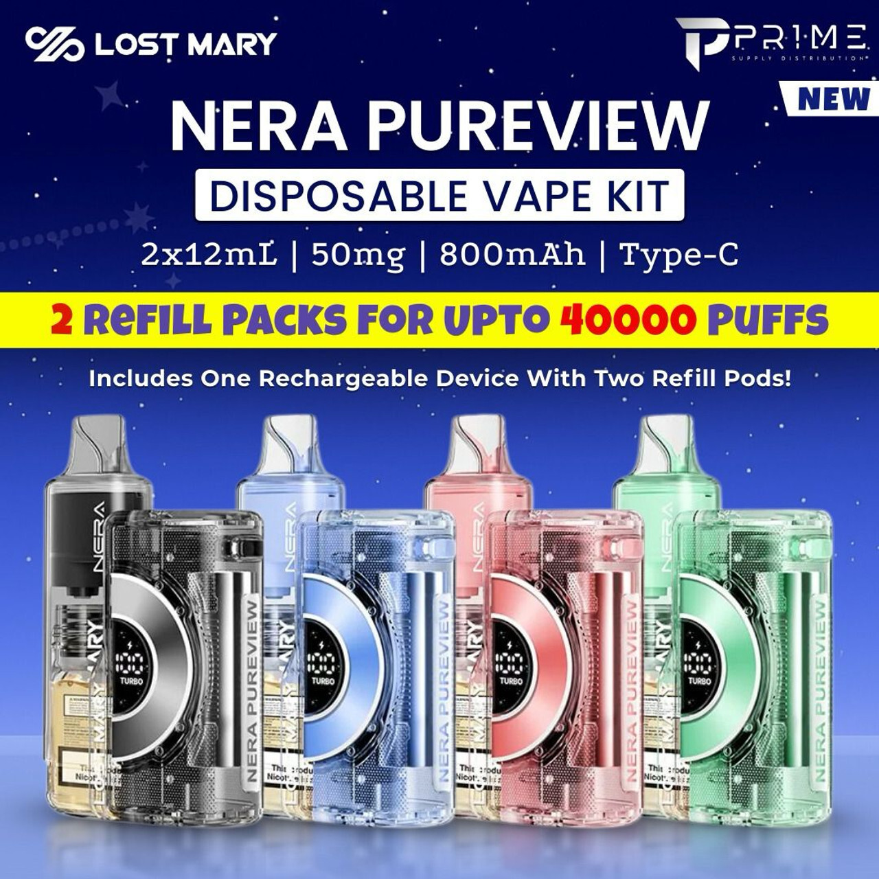 Lost Mary NERA Pureview 40K Vape Kit